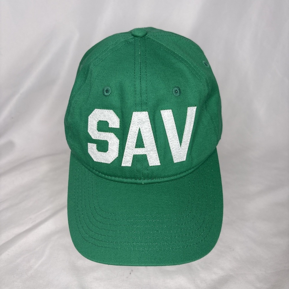 Aviate Savannah‎ SAV Airport Code Baseball Hat Cap Green Georgia Adjustable NWT